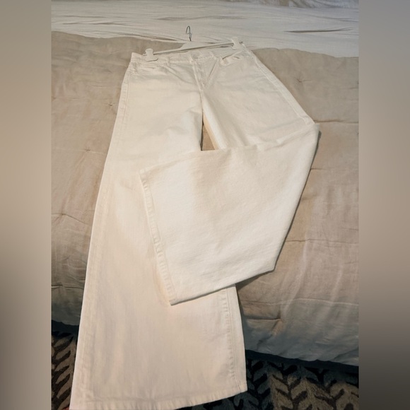 MOTHER Denim - MOTHER Wide-Leg White Jeans
